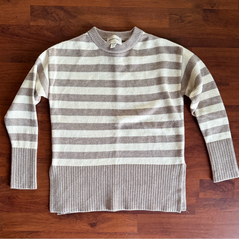 Industry‎ Striped Taupe & Cream Sweater